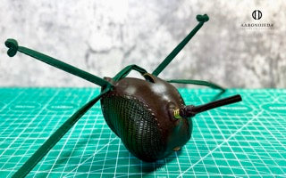 AO Archive – Dutch Kip Leather Hood Size 22 | Green Lizard & Dark Brown | One of a Kind